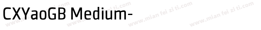 CXYaoGB Medium字体转换